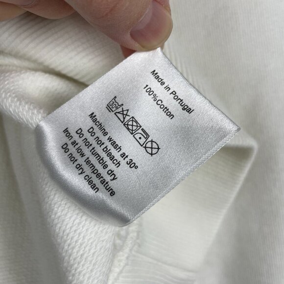 Harmony Paris Women's White Cropped Sweatshirt w/ Center Seam - Size XS - Picture 5 of 6